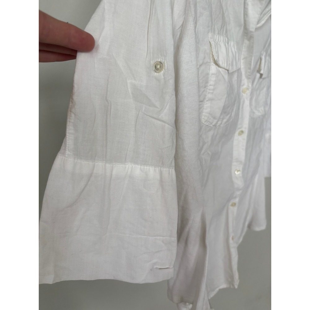 Standard James Perse‎ White Button Down Shirt ASO Bella Swan Twilight Sz 3 - Picture 6 of 10